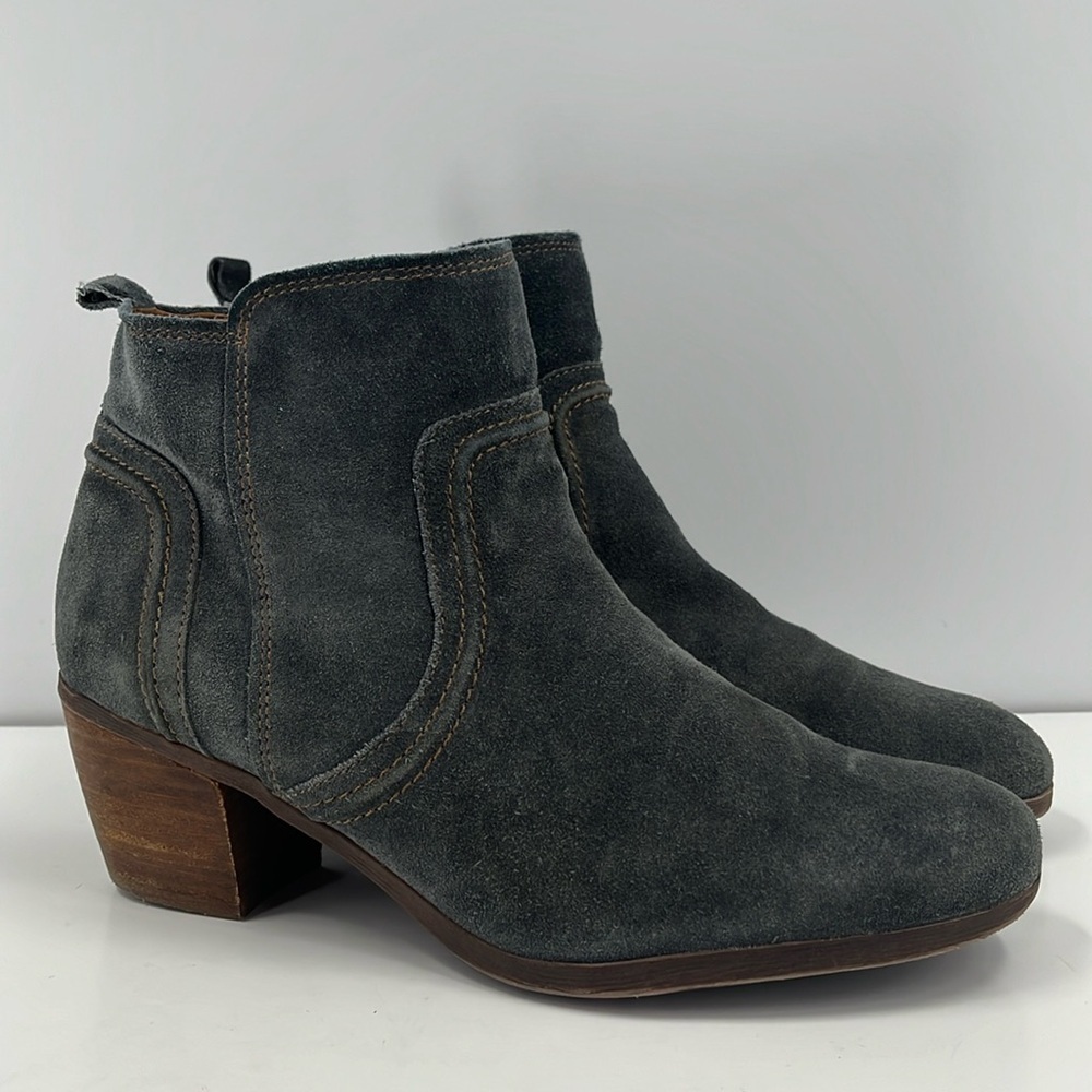 Comfortiva Arnon Suede Leather High Heel Ankle Boot Booties Pietra Gray 10